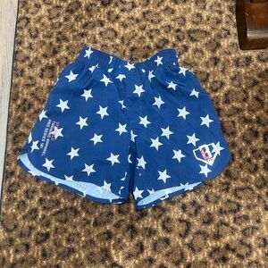 Kids Navy Star Athletic Shorts
